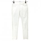  Dance With Dragon брюки белый стрейч боковой стразы женский 1(S) Golf одежда Dance With Dragon