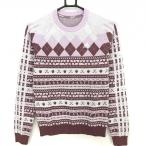 [ прекрасный товар ] Adidas свитер белый × Brown общий рисунок Logo ....3 линия вязаный женский Golf одежда adidas