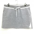 [ очень красивый товар ]tigola тренировочный юбка . серый × белый стрейч талия резина & настройка шнур женский 2XL Golf одежда TIGORA