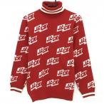  Jack ba колено ta-toru шея свитер красный × белый Logo общий рисунок вязаный мужской 4(M) Golf одежда Jack Bunny