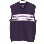 [ новый товар ] Adidas вязаный лучший лиловый × белый . окантовка способ V шея мужской XO/XXG Golf одежда большой размер adidas