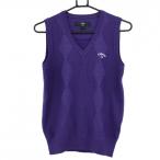  Callaway вязаный лучший лиловый V шея часть diamond рисунок плетеный Logo .... женский L Golf одежда Callaway