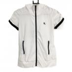  Burberry Golf короткий рукав Parker белый × чёрный капот внутри сторона сетка рукав автомобиль - кольцо женский 1(S) Golf одежда BURBERRY GOLF