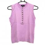 23 район спорт вязаный лучший розовый лиловый кнопка шерсть 100% женский I(M) Golf одежда 23 район 