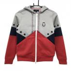  Callaway Zip Parker серый × красный Bear нашивка обратная сторона ворсистый звезда жакет женский S Golf одежда Callaway