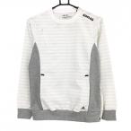  Adidas блузон белый × серый окантовка Logo принт плечо Zip s need женский S/P Golf одежда adidas