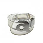 [ прекрасный товар ]aruchibio верх тип ремень белый серебряный пряжка прозрачный ремень женский Golf одежда archivio