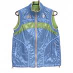  Pearly Gates с хлопком двусторонний лучший дымчатый голубой × дымчатый зеленый Logo женский 1(M) Golf одежда PEARLY GATES