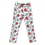 バーディーハントパンツ白×レッドス...