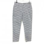 [ прекрасный товар ] ракушка bo брюки темный темно-синий × белый проверка женский USA4-XS Golf одежда CHERVO