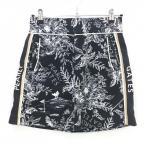  Pearly Gates юбка чёрный × белый цветочный принт боковой Logo женский 1(M) Golf одежда PEARLY GATES
