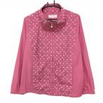 [ прекрасный товар ] Marie Claire sport нейлон жакет розовый × белый . примерно Heart общий рисунок женский LL Golf одежда marie claire