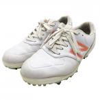 ニューバランス ゴルフシューズ 白×オレンジ MG996WF スパイク メンズ 26.0 ゴルフウェア New Balance