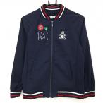 [ прекрасный товар ] Munsingwear одежда блузон темно-синий × белый ребра окантовка . изначальный нашивка женский L Golf одежда Munsingwear