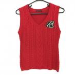 [ очень красивый товар ] rienda s L ta вязаный лучший красный кабель плетеный Logo нашивка V шея шерсть . женский M Golf одежда rienda suelta