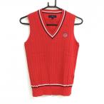  Callaway вязаный лучший красный кабель плетеный V шея нашивка женский M Golf одежда Callaway