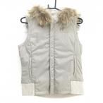 [ прекрасный товар ] Heal Creek с хлопком переключатель лучший серый ju× бежевый передняя сторона с хлопком задняя сторона вязаный женский 40(M) Golf одежда Heal Creek