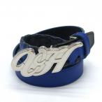 [ прекрасный товар ] viva Heart верх тип ремень голубой × чёрный Logo пряжка женский Golf одежда VIVA HEART