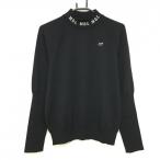 ショッピングedition 【新品】マスターバニー ハイネックセーター 黒×シルバー ネックロゴ  レディース 2(L) ゴルフウェア MASTER BUNNY EDITION