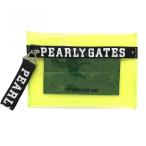  Pearly Gates клатч желтый × чёрный прозрачный сумка Golf PEARLY GATES