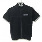  Pearly Gates короткий рукав блузон темно-синий × серый флис подкладка сетка женский 1(M) Golf одежда PEARLY GATES