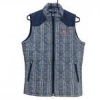 [ прекрасный товар ] Callaway с хлопком лучший темно-синий × белый Glenn проверка переключатель материалы мужской M Golf одежда Callaway