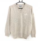 [ прекрасный товар ] Ashworth свитер бежевый V шея вязаный женский Golf одежда ASHWORTH
