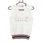 [ прекрасный товар ] Kappa вязаный лучший белый Logo .... кромка линия V шея женский M Golf одежда Kappa