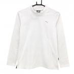 プーマ長袖ハイネックシャツ白×ライ...
