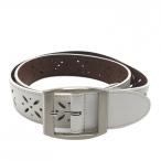 [ прекрасный товар ] Adidas ремень белый перфорирование Logo type вдавлено . женский Golf одежда adidas