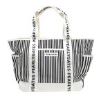  Pearly Gates запирающийся шкафчик сумка белый × чёрный полоса большой большая сумка Golf 2023 год модели PEARLY GATES