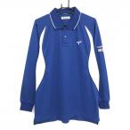 [ прекрасный товар ] Tour Stage рубашка-поло с длинным рукавом голубой × белый блок рисунок земля узор Logo .... мужской L Golf одежда TOURSTAGE