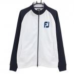  foot Joy жакет блузон белый × темно-синий Logo нашивка мужской XL Golf одежда FootJoy