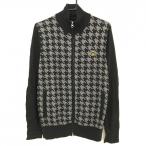  Edwin Golf вязаный жакет чёрный × серый передний . примерно тысяч птица .. шерсть . мужской L Golf одежда EDWIN GOLF