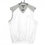 [ прекрасный товар ] Nike Golf внешний лучший белый × серый подкладка сетка V шея CLIMA-FIT мужской M Golf одежда NIKE