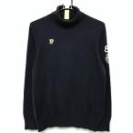  Pearly Gates ta-toru шея свитер темно-синий рукав Logo женский 2(L) Golf одежда PEARLY GATES