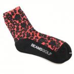 [ новый товар ] Beams Golf носки розовый × чёрный цветочный принт женский Golf одежда BEAMS GOLF