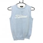 [ прекрасный товар ] Titleist вязаный лучший голубой × белый передний Logo .. немного женский M Golf одежда TITLEIST