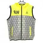 [ новый товар ] Le Coq Golf с капюшоном внешний лучший желтый × серый нижняя часть общий рисунок подкладка сетка. . вода мужской M Golf одежда le coq sportif