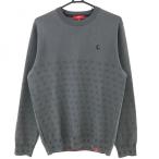 [ новый товар ] Callaway red label свитер серый × чёрный общий рисунок . Logo вязаный мужской LL Golf одежда 2024 год модели Callaway