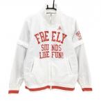  Le Coq Golf 2WAY с хлопком жакет белый × красный Logo рукав съемный мужской LL Golf одежда le coq sportif