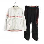  Le Coq Golf непромокаемая одежда (2WAY жакет × брюки ) белый × чёрный рукав съемный мужской LL Golf одежда le coq sportif