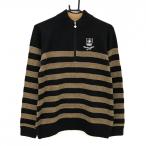 [ прекрасный товар ] Marie Claire sport с высоким воротником свитер чёрный × светло-коричневый окантовка нашивка женский LL Golf одежда marie claire