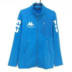 [ прекрасный товар ] Kappa жакет голубой × белый двойной Zip Logo кромка draw код обратная сторона мельчайший ворсистый мужской O(XL) Golf одежда Kappa