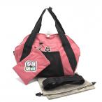 [ не использовался товар ]MU спорт 2WAY большой сумка "Boston bag" розовый × белый собака мешочек * внутри вне карман есть Golf M*U SPORTS