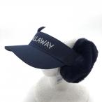 【新品】キャロウェイ サンバイザー ネイビー×シルバー 耳当て付き ファー FR  ゴルフウェア 2024年モデル Callaway