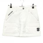 【美品】パーリーゲイツ 中綿カーゴスカート 白 ロゴネイビー 裏地メッシュ レディース 00(XS) ゴルフウェア PEARLY GATES