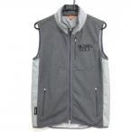 [ очень красивый товар ] Beams Golf переключатель внешний лучший серый × светло-серый Logo .... обратная сторона ворсистый мужской M Golf одежда BEAMS GOLF