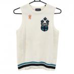  Pearly Gates вязаный лучший слоновая кость × голубой оттенок зеленого шерсть . женский 0(S) Golf одежда PEARLY GATES