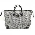 [ очень красивый товар ]unopiuunoug.-retore Golf сумка "Boston bag" чёрный × белый Logo общий рисунок плечо с ремешком Golf 1PIU1UGUALE3